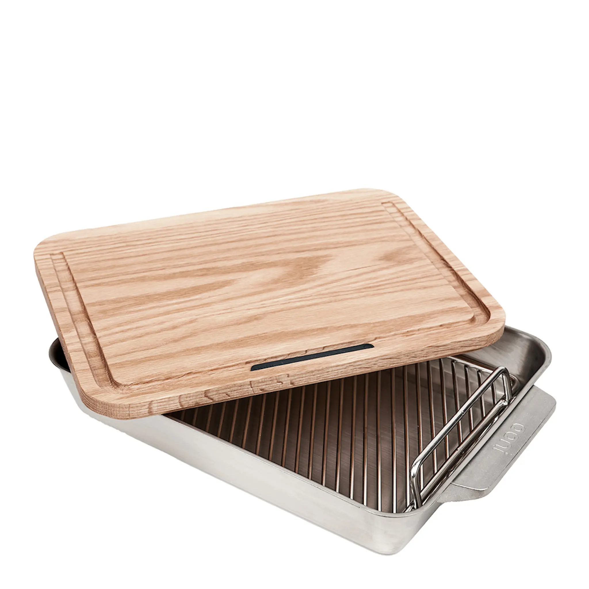 Ooni Ildfast form medium 38x25 cm med skjærefjøl stål/eik