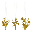 Lilly påskpynt hänge 3-pack antik mässing