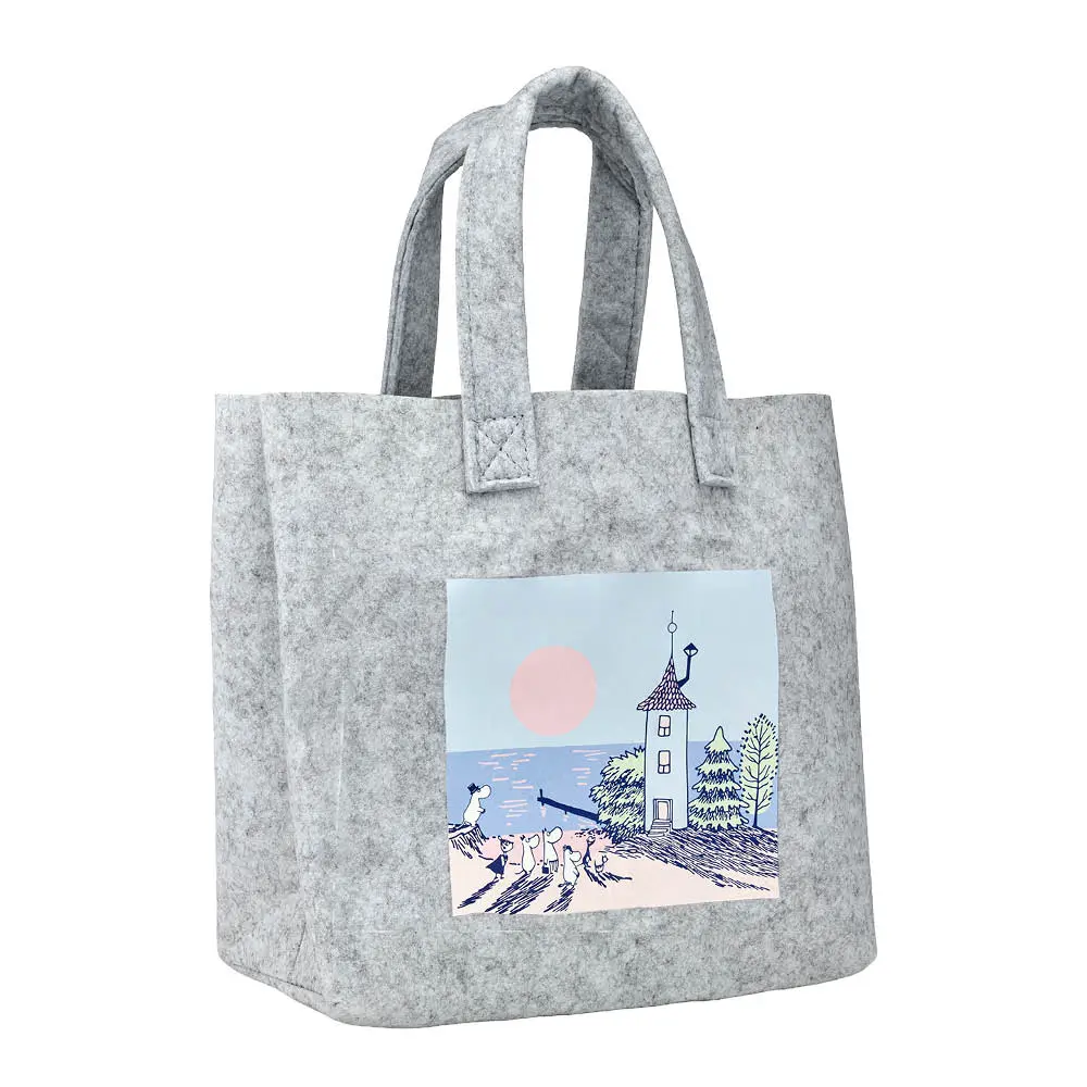 Mummi tøybag Solnedgang 25x25 cm grå