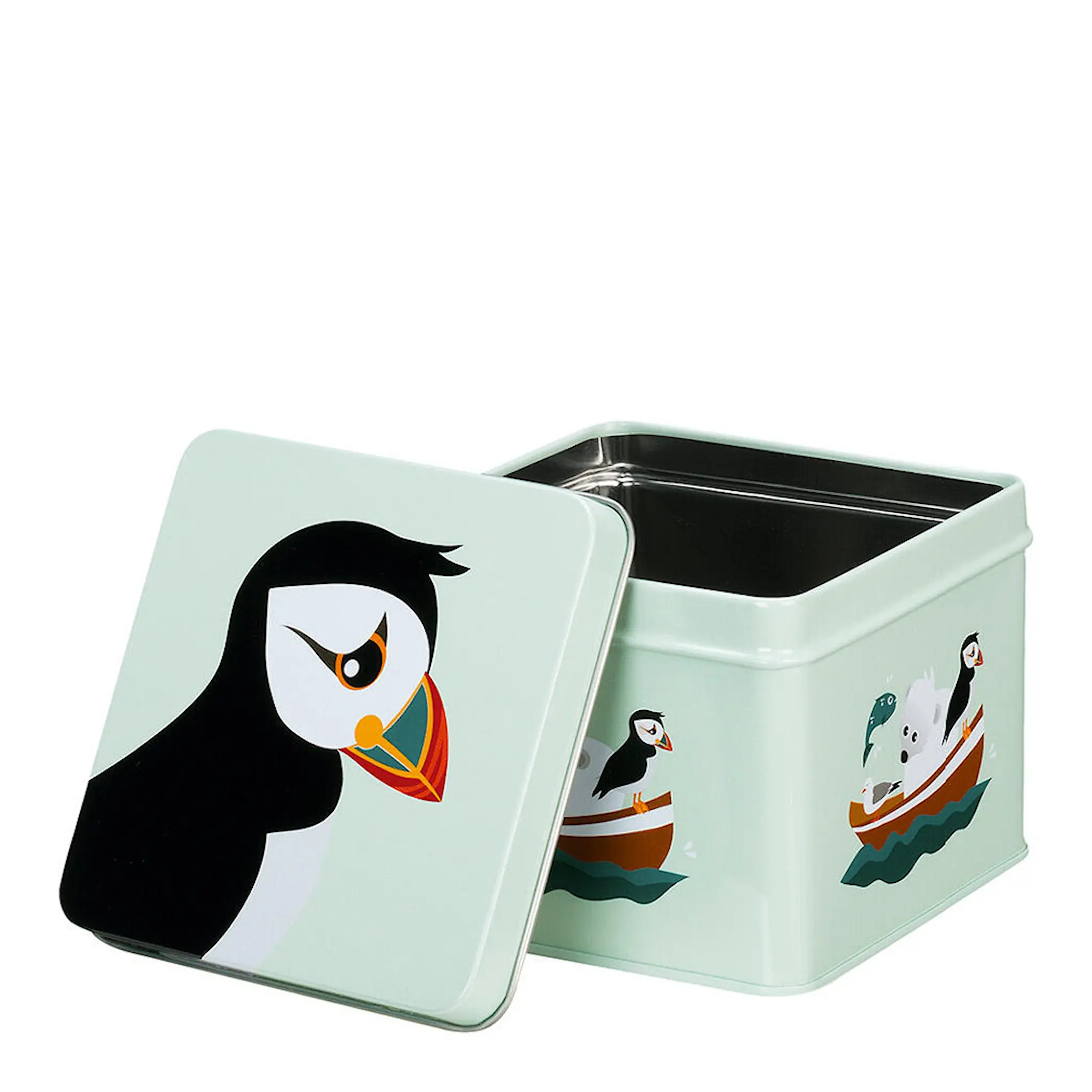 Blafre Lunnefågel matlåda / förvaringslåda 10x10 cm blå