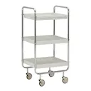 Roll serveringsvagn i järn 42x38x85 cm silverfinish