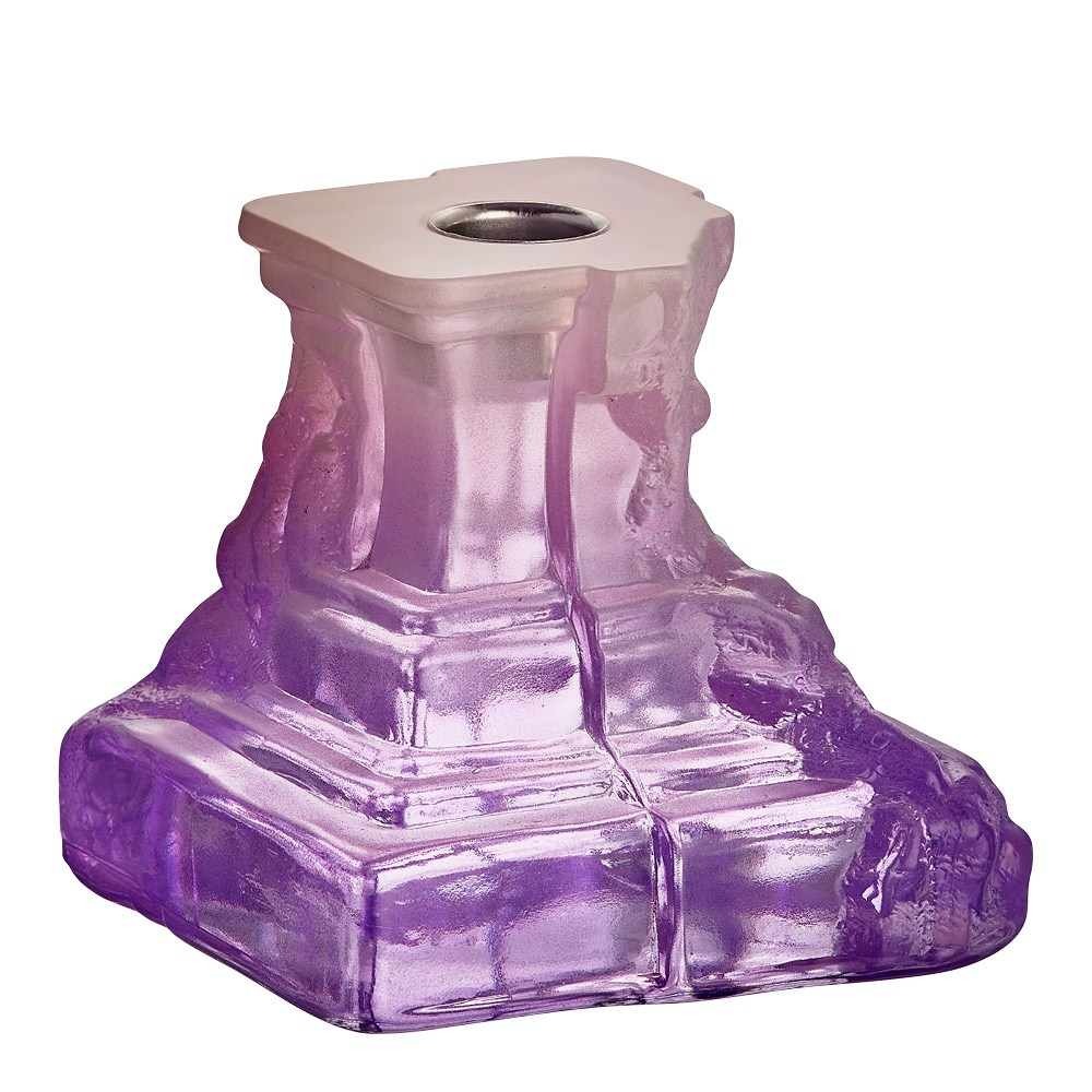 Kosta Boda Rocky Baroque lysestake 9,5 cm purple haze