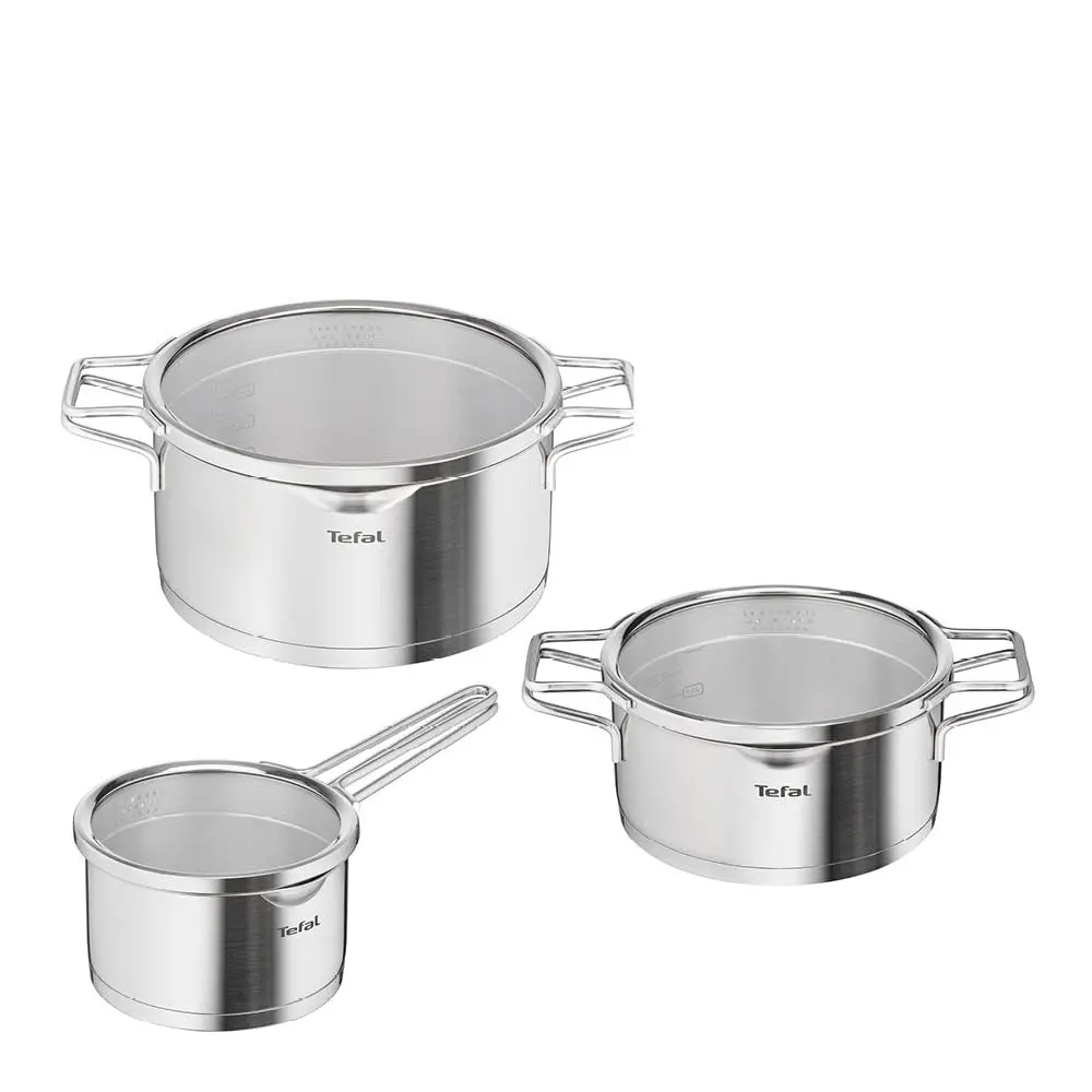 Nordica grytesett 6 deler 1,5L/3L/5,2L rustfritt stål