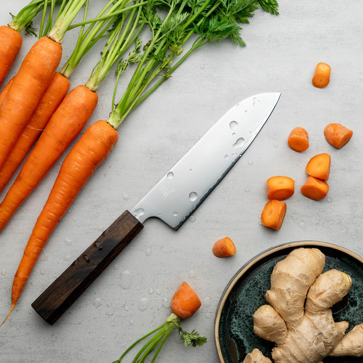 Yaxell Hana santokukniv 16,5 cm brun