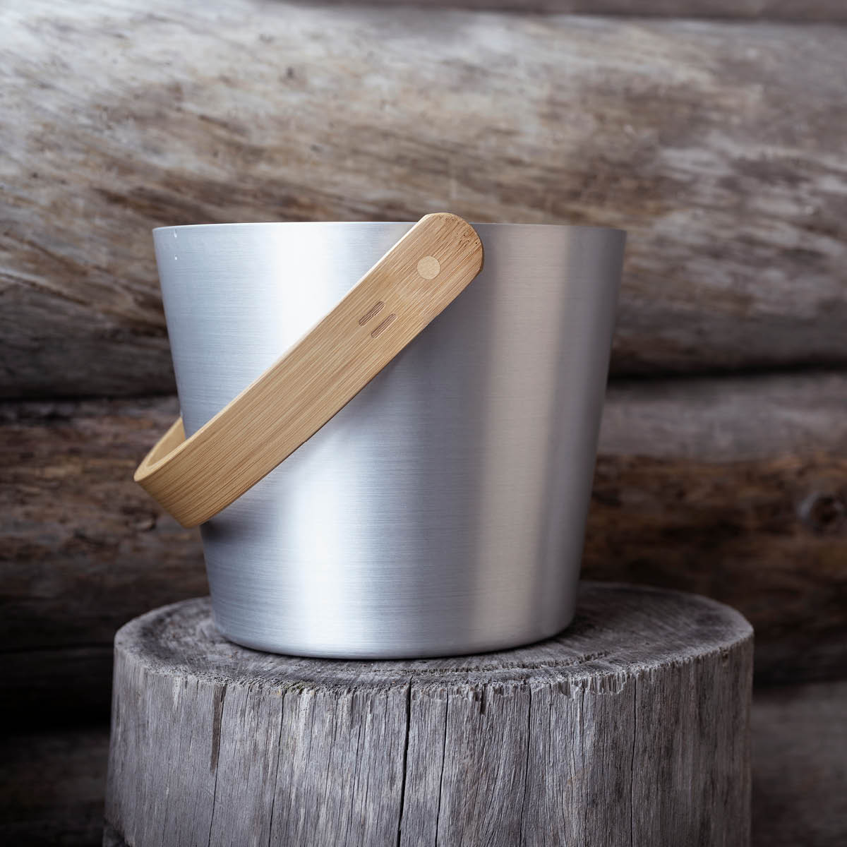 Rento Bastuhink 25,5 cm stål/bambu