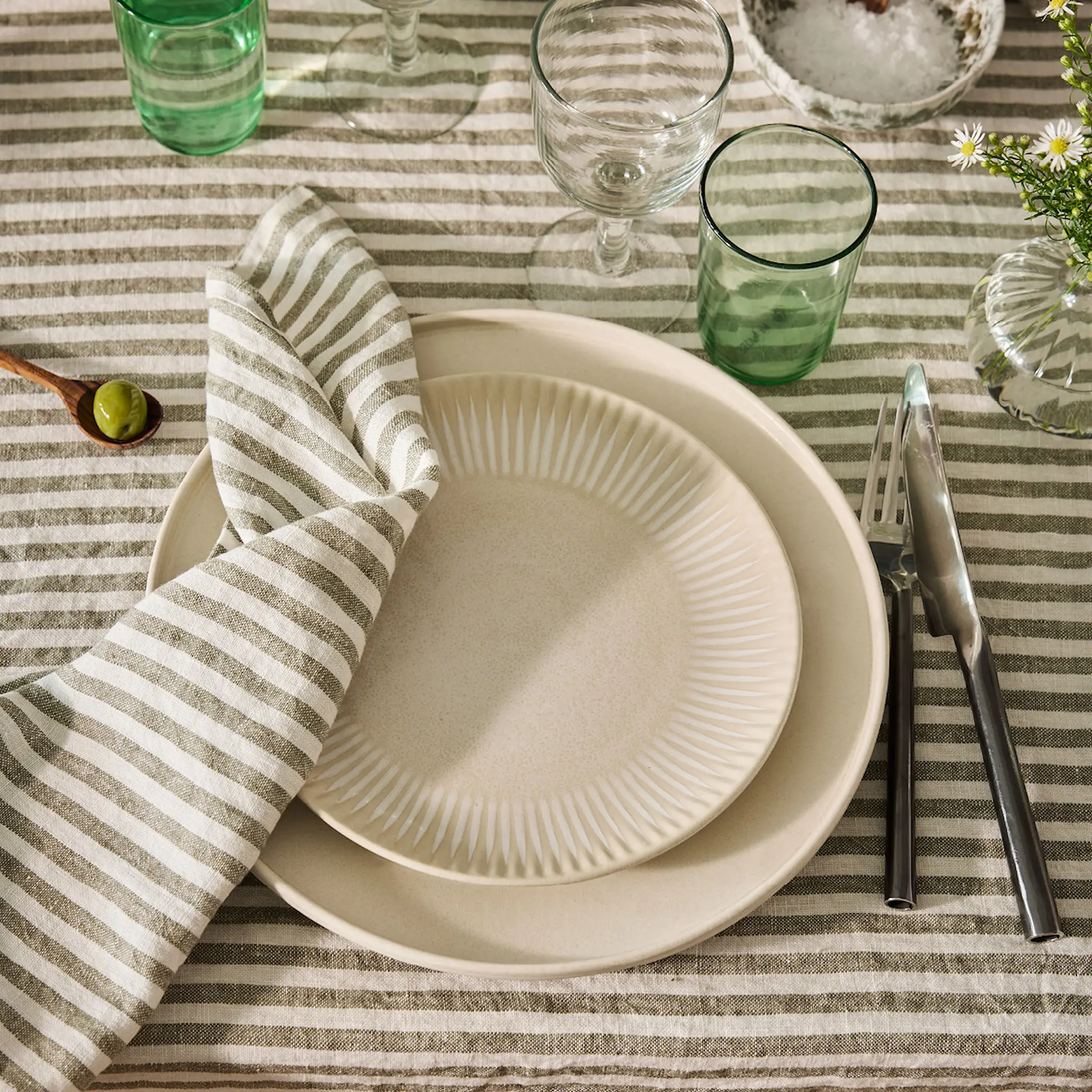 Tell Me More Leon serviett 50x50 cm seagrass hover