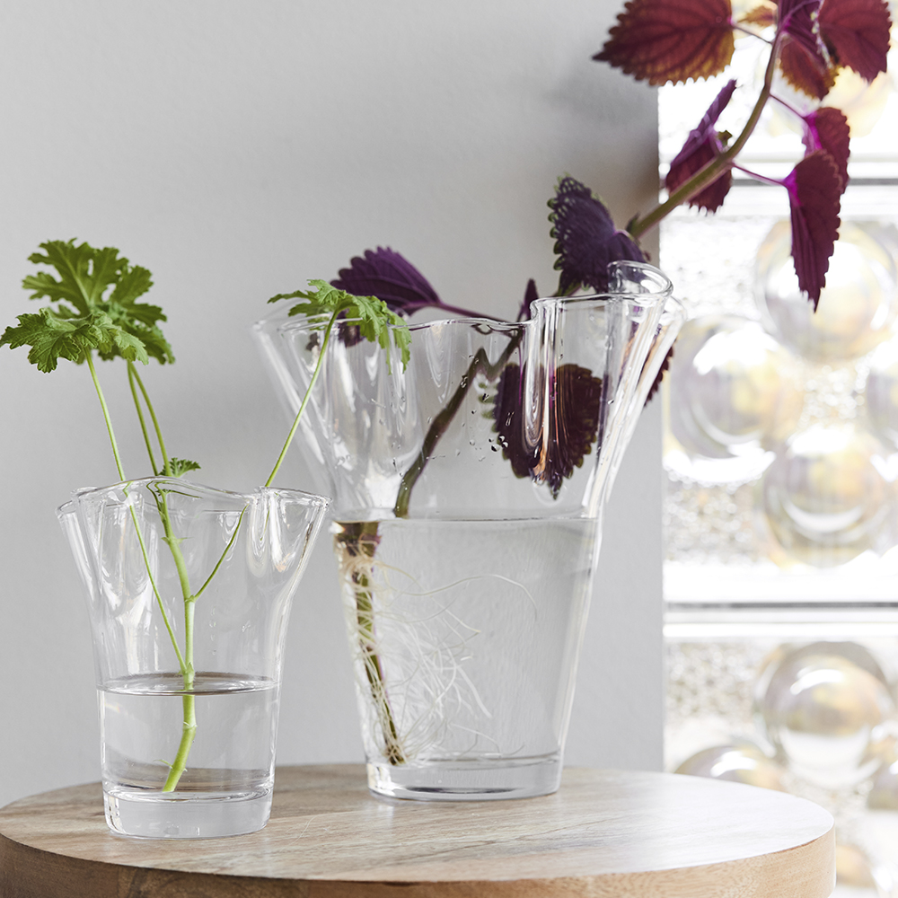 Sagaform Viva Maljakko 12,5x12x14,5 cm Kirkas