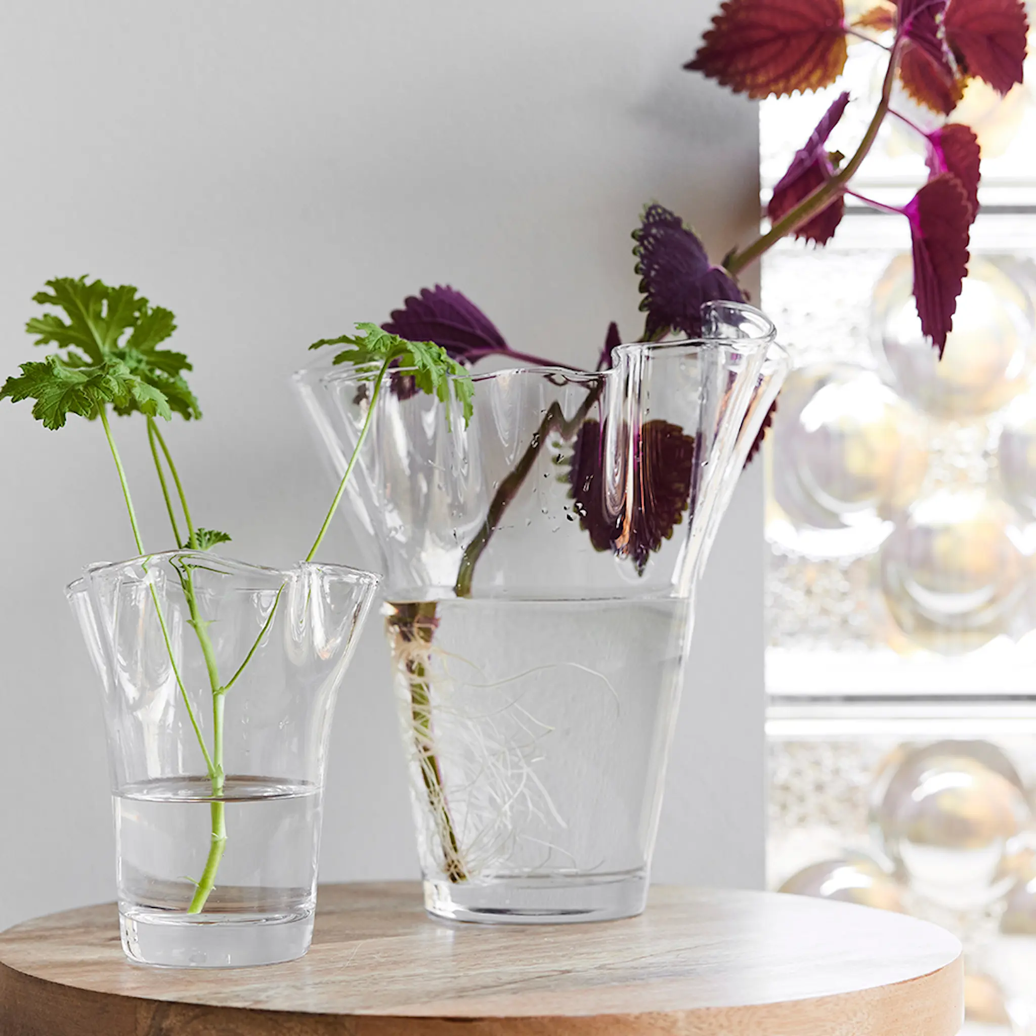 Sagaform Viva Maljakko 12,5x12x14,5 cm Kirkas