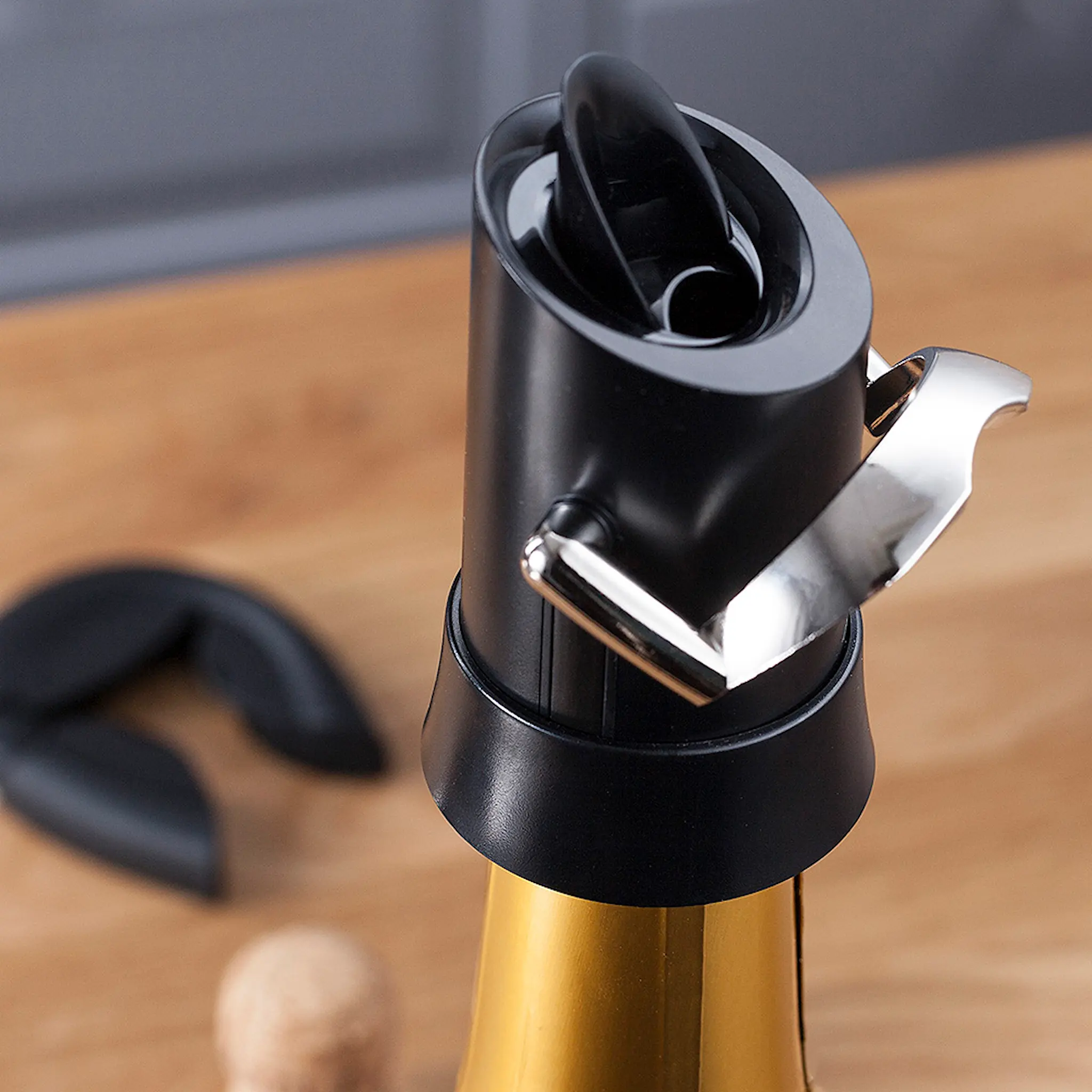 Vacu Vin Champagneförslutare Svart