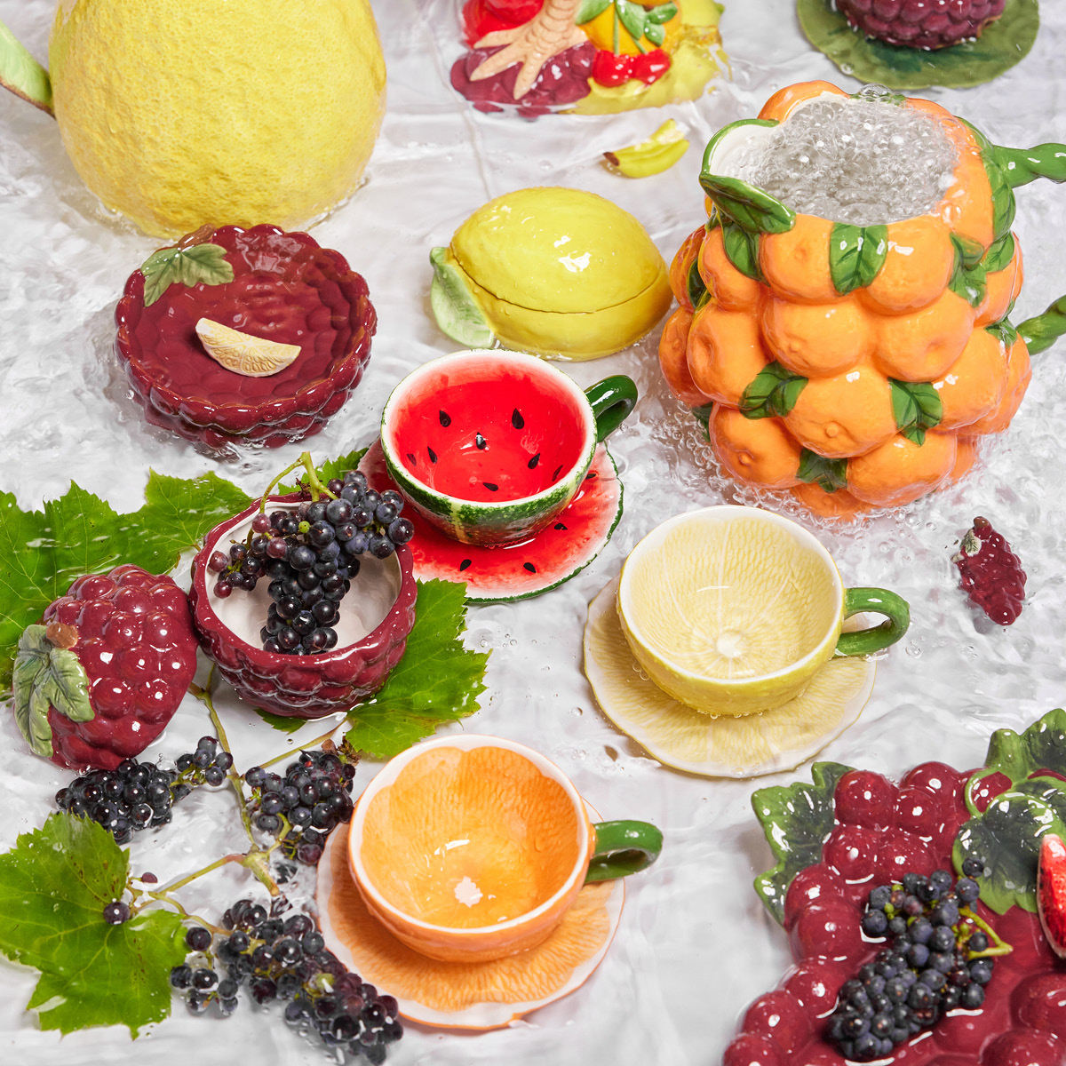 ByOn Fruity Kuppi ja aluslautanen 27 cl Vesimeloni