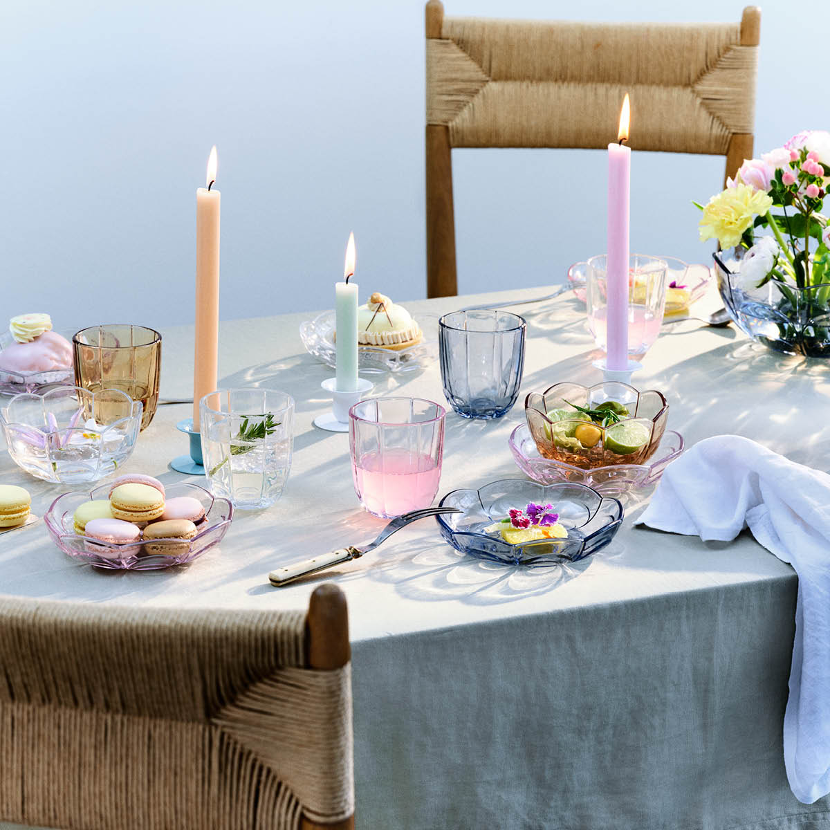 Holmegaard Lily vannglass 32 cl 2 stk toffee rose