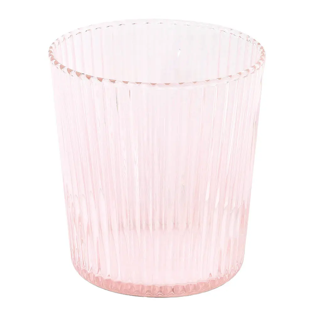 Ribbed Elegance Juomalasi Pink 25 cl Vaaleanpunainen
