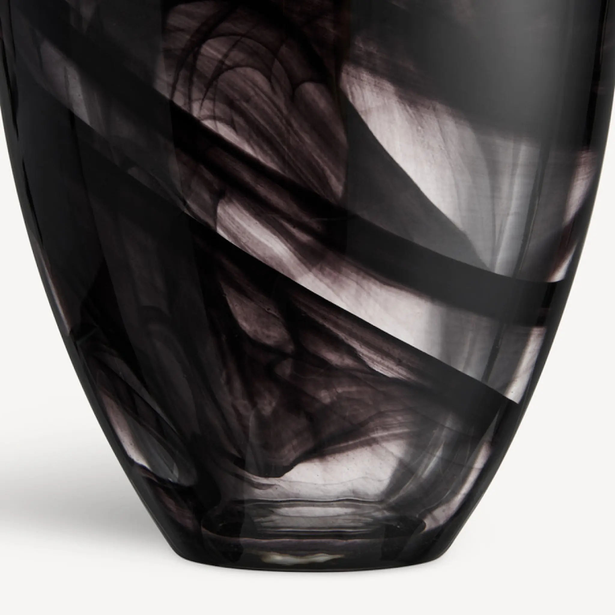 Kosta Boda Contrast vas 20 cm svart/svart