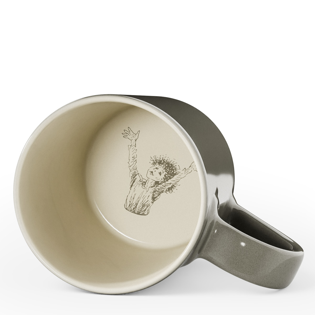 Design House Stockholm Astrid Lindgren Mugg Mörkgrå Far åt pipsvängen!