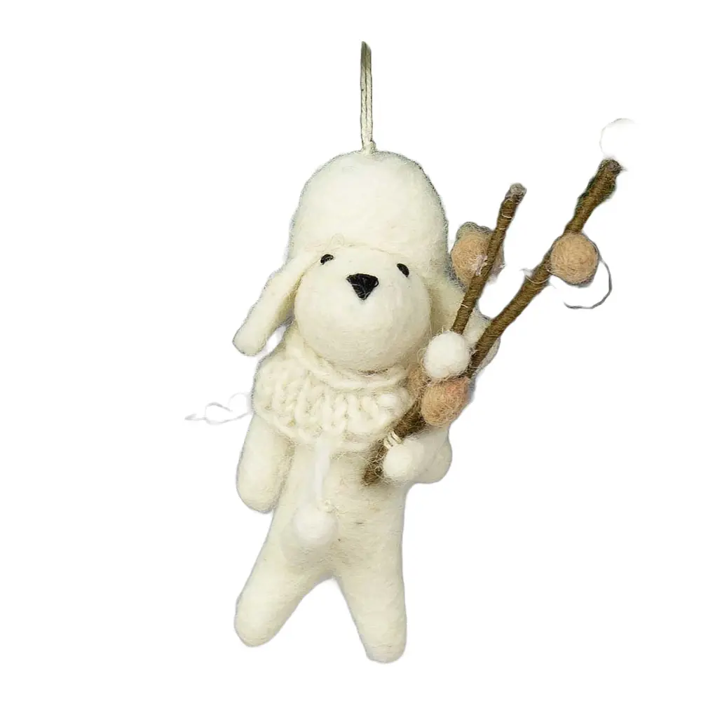 Joulukoriste Koira Vilj 10 cm