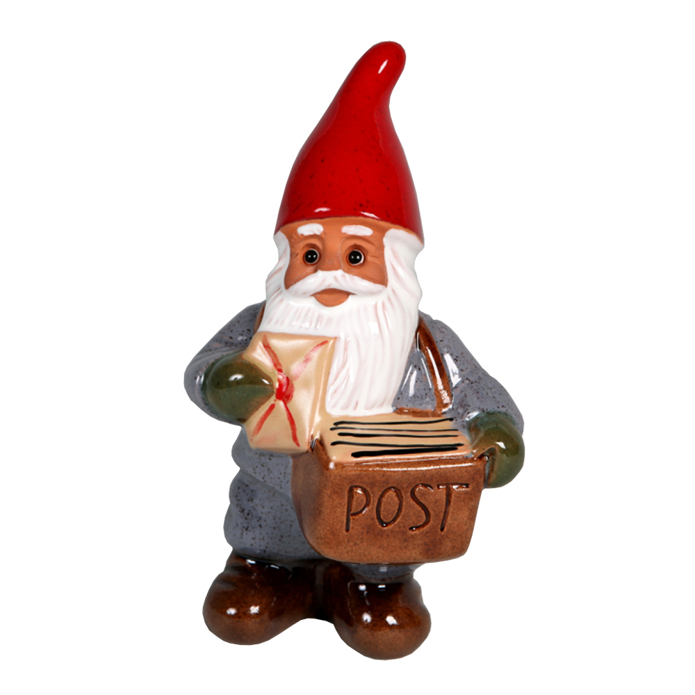 ROLF BERG KERAMIK Tomte med Julpost 15 cm