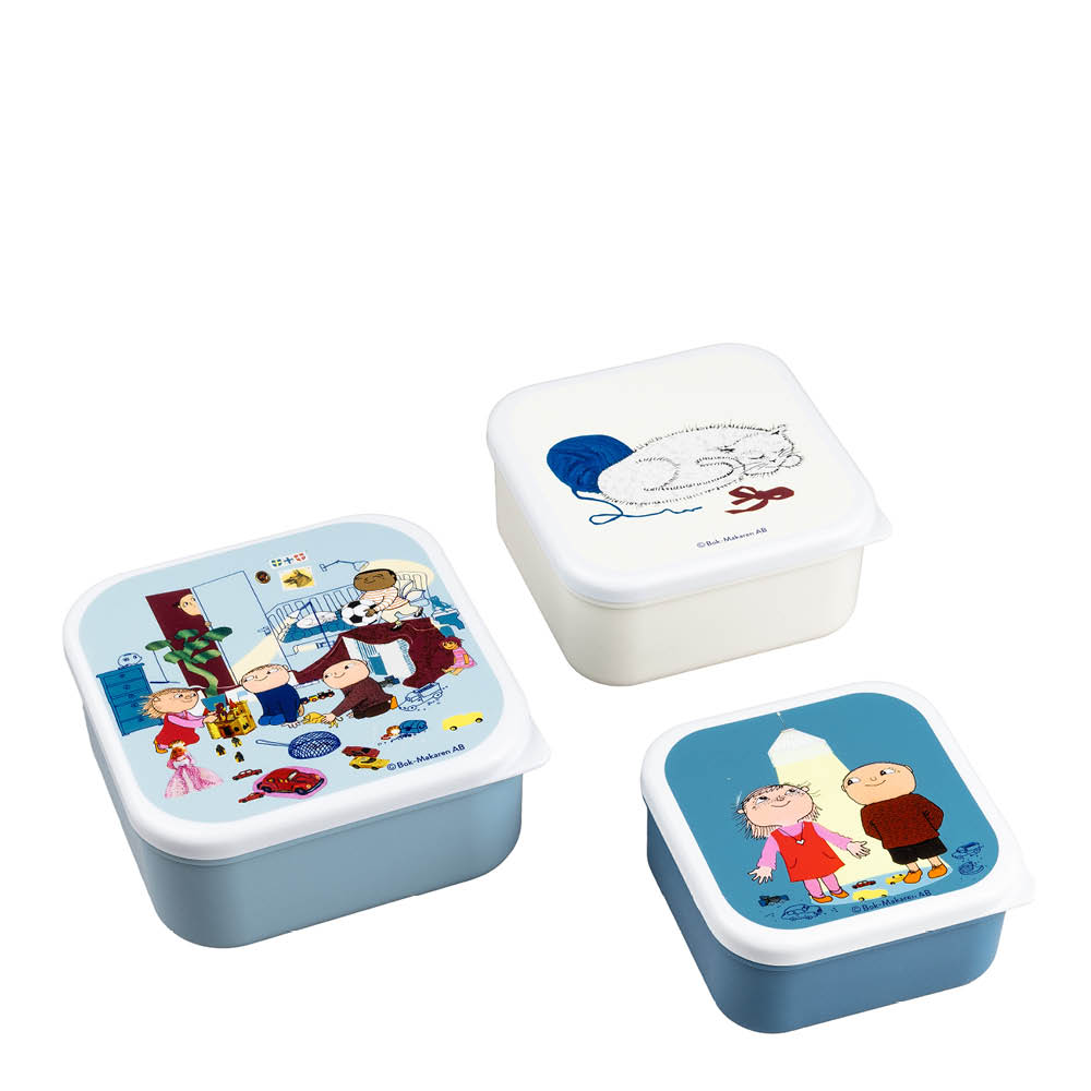 Rätt Start Albert Åberg snacksboks 3 stk blå