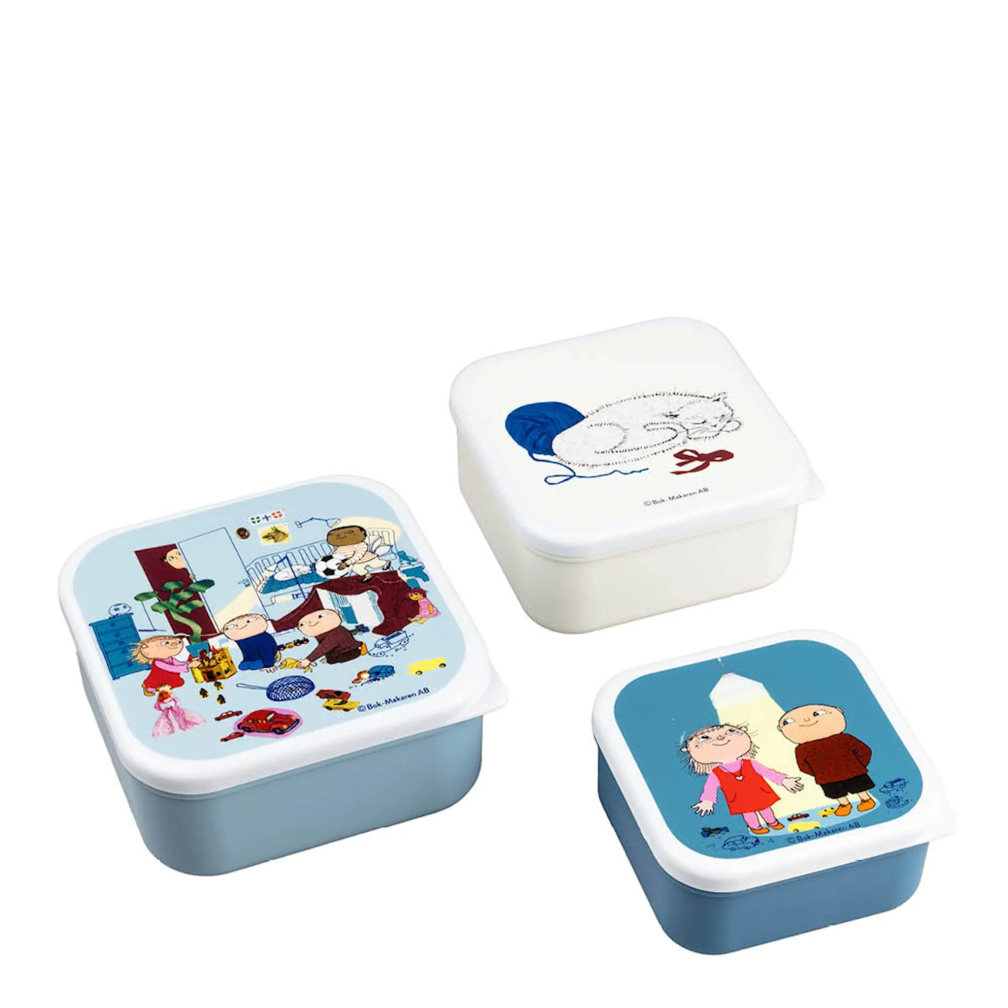 Rätt Start Albert Åberg snacksboks 3 stk blå