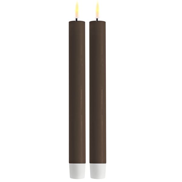DeluxeHomeart - LED Kruunukynttilä 2x24 cm Mokka