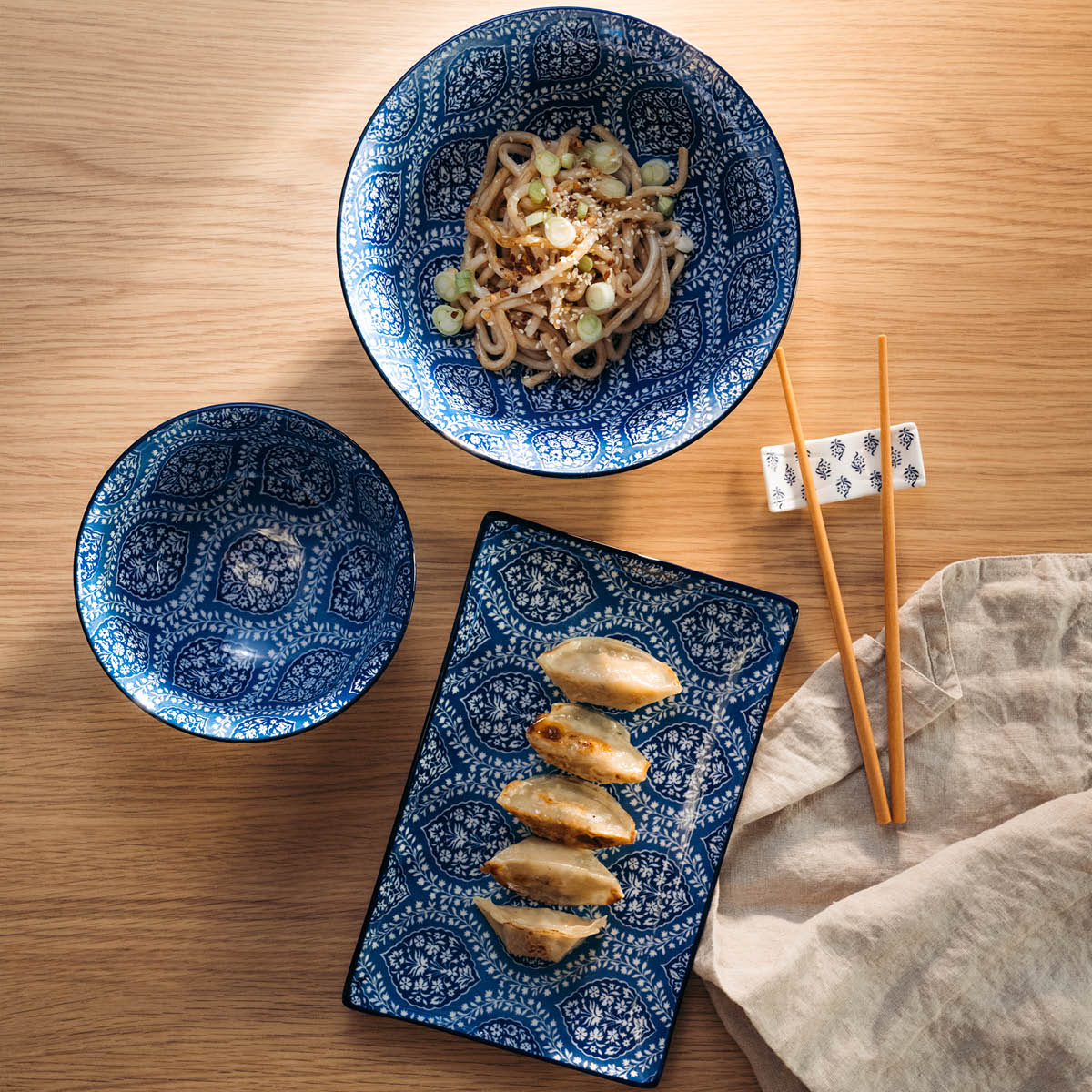 Stiernholm Sakura skål 15,5 cm 67 cl blå/hvit