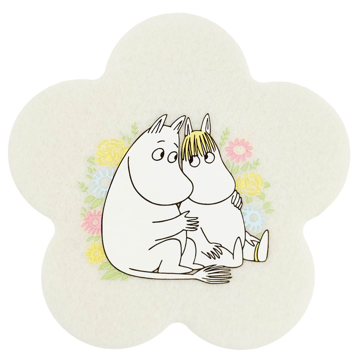 Muurla Muumi Lasinalunen Kukat 4 kpl Keltainen