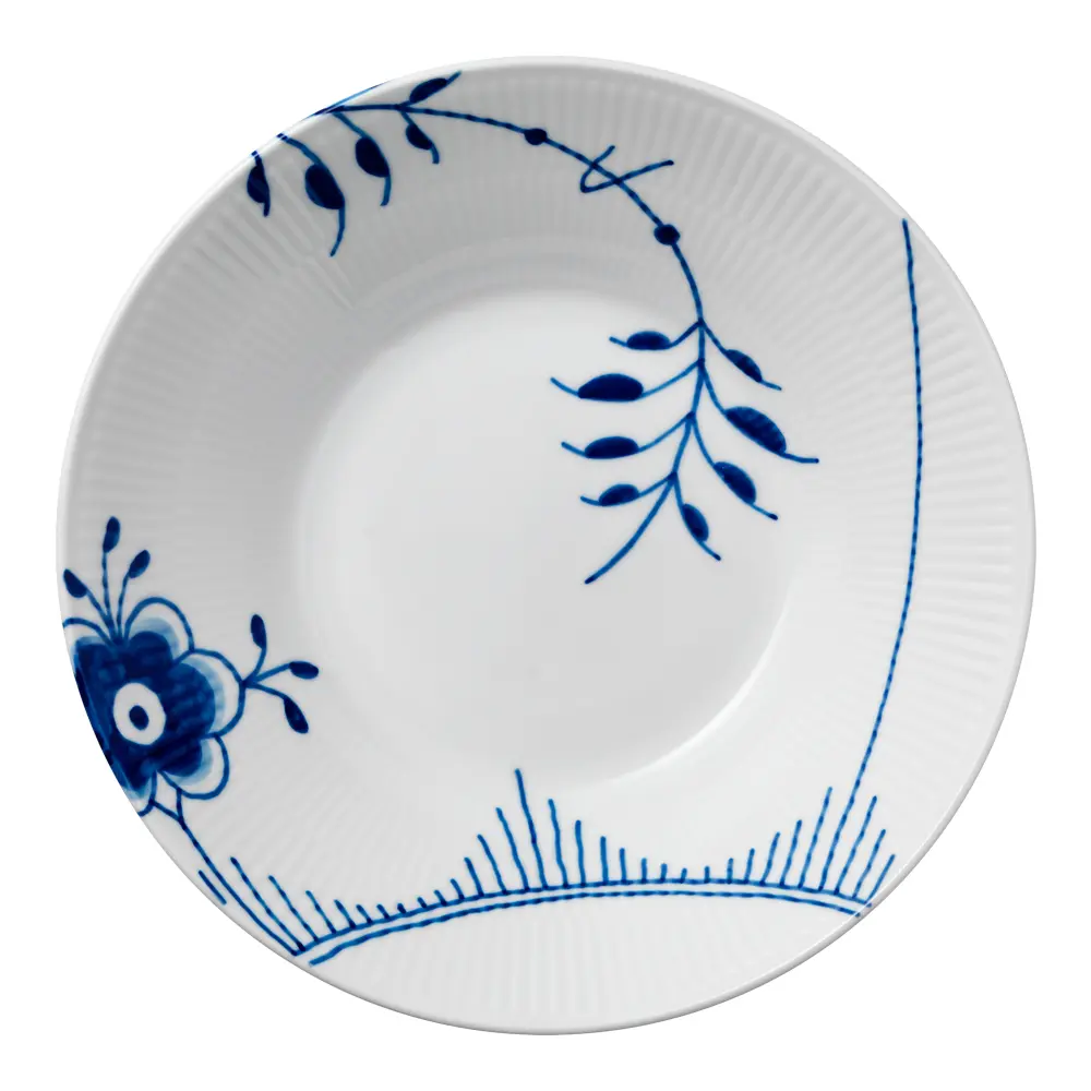 Blue Fluted Mega Syvä lautanen 24 cm kuvio 2