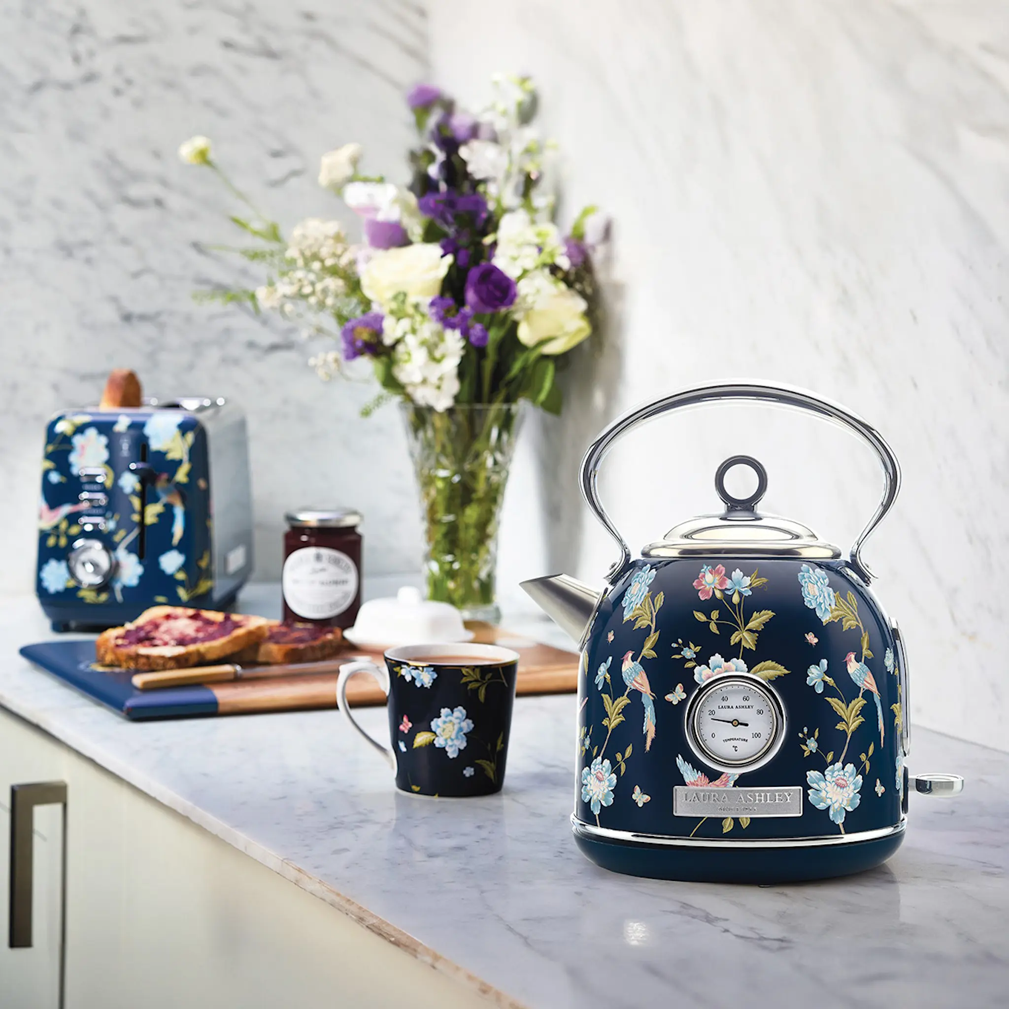 Laura Ashley Dome vattenkokare elektrisk 1,7 L Elveden Navy