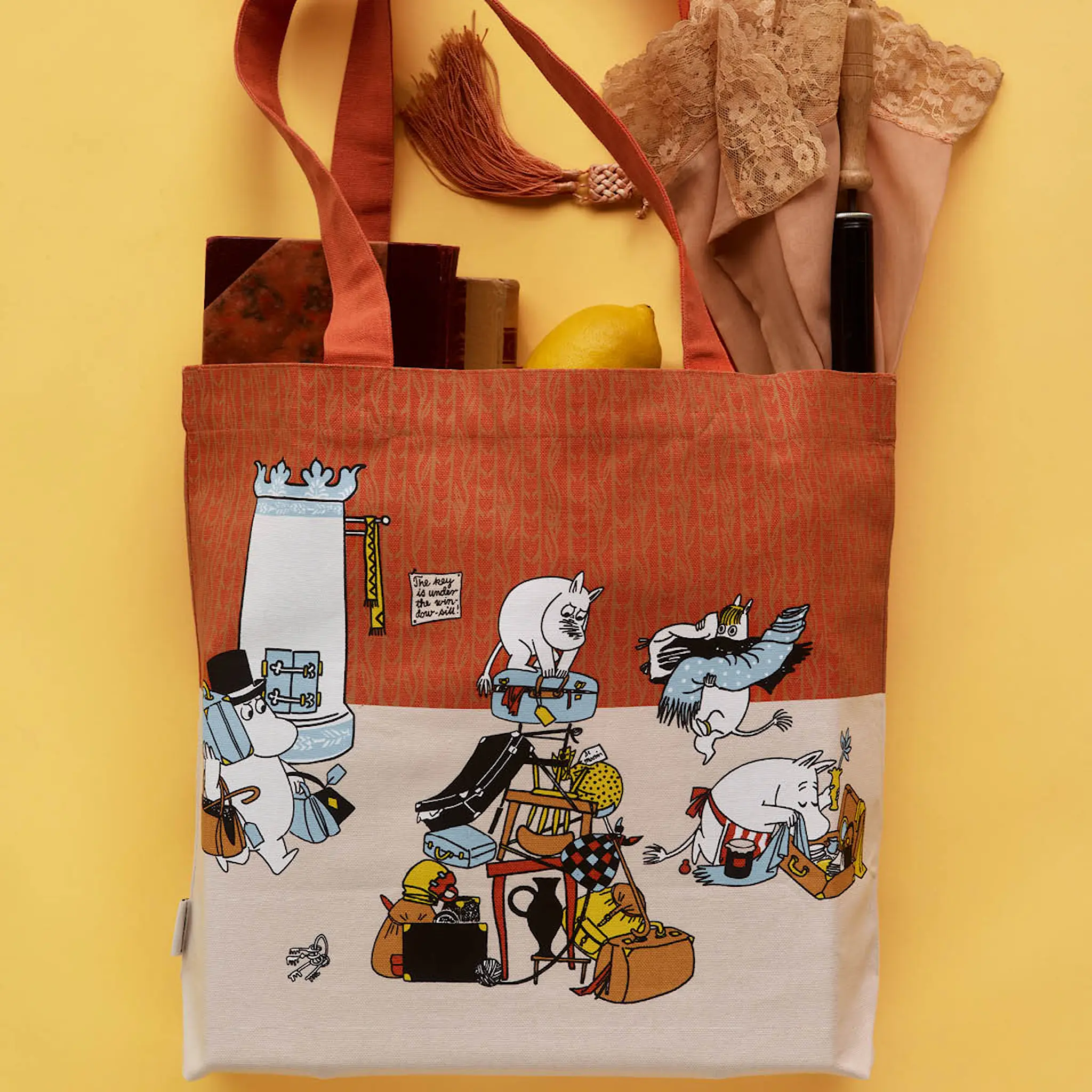 Moomin Arabia Mumin tygpåse 45x35 cm Redo för semester