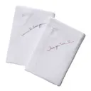 Tygservett 50x50 cm 2-pack vit med kärlekscitat