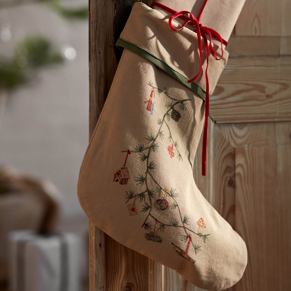 Kähler Hammershøi Christmas julstrumpa 46 cm sand