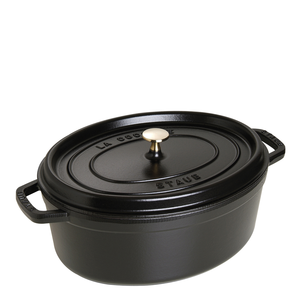 Staub - Valurautapata ovaali 6,7 L Musta