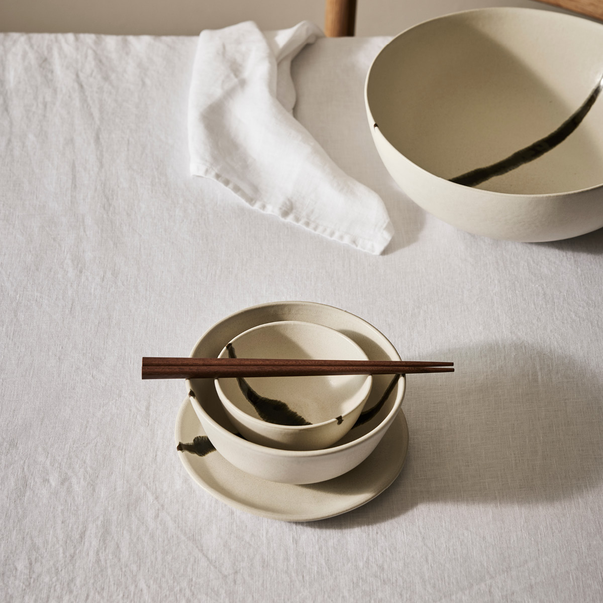 Tell Me More Toledo skål 16 cm hvit/svart/grønn