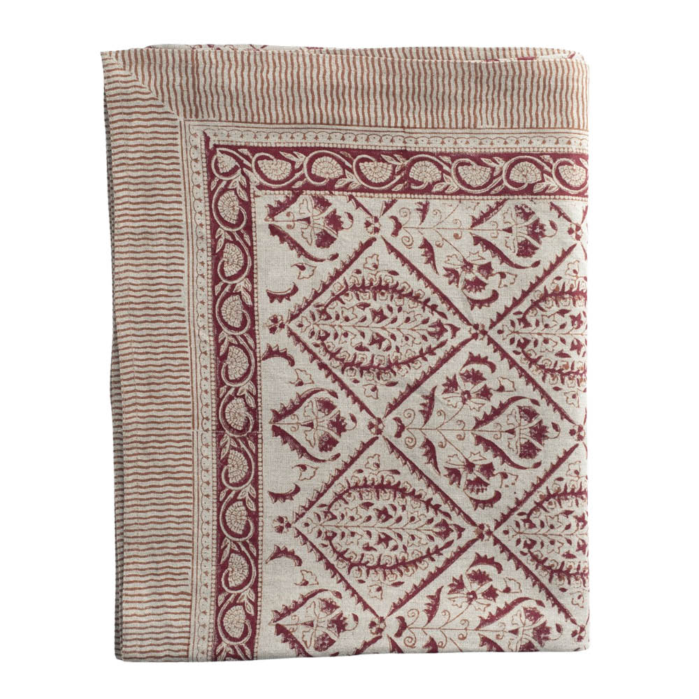 Chamois Jaipur duk linne 170x270 cm röd