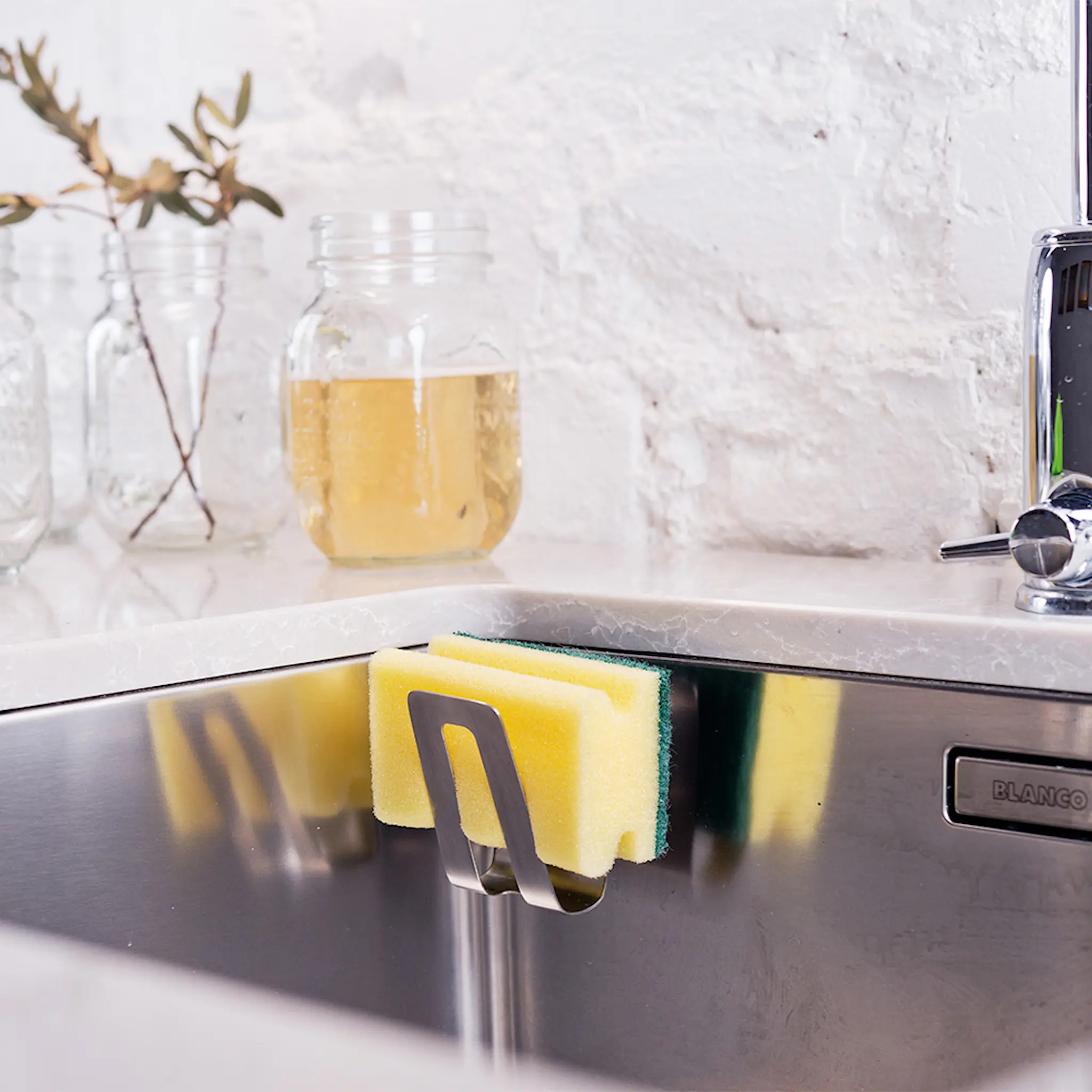 Happy Sinks Happy Magnetisk Svamphållare Rostfritt stål