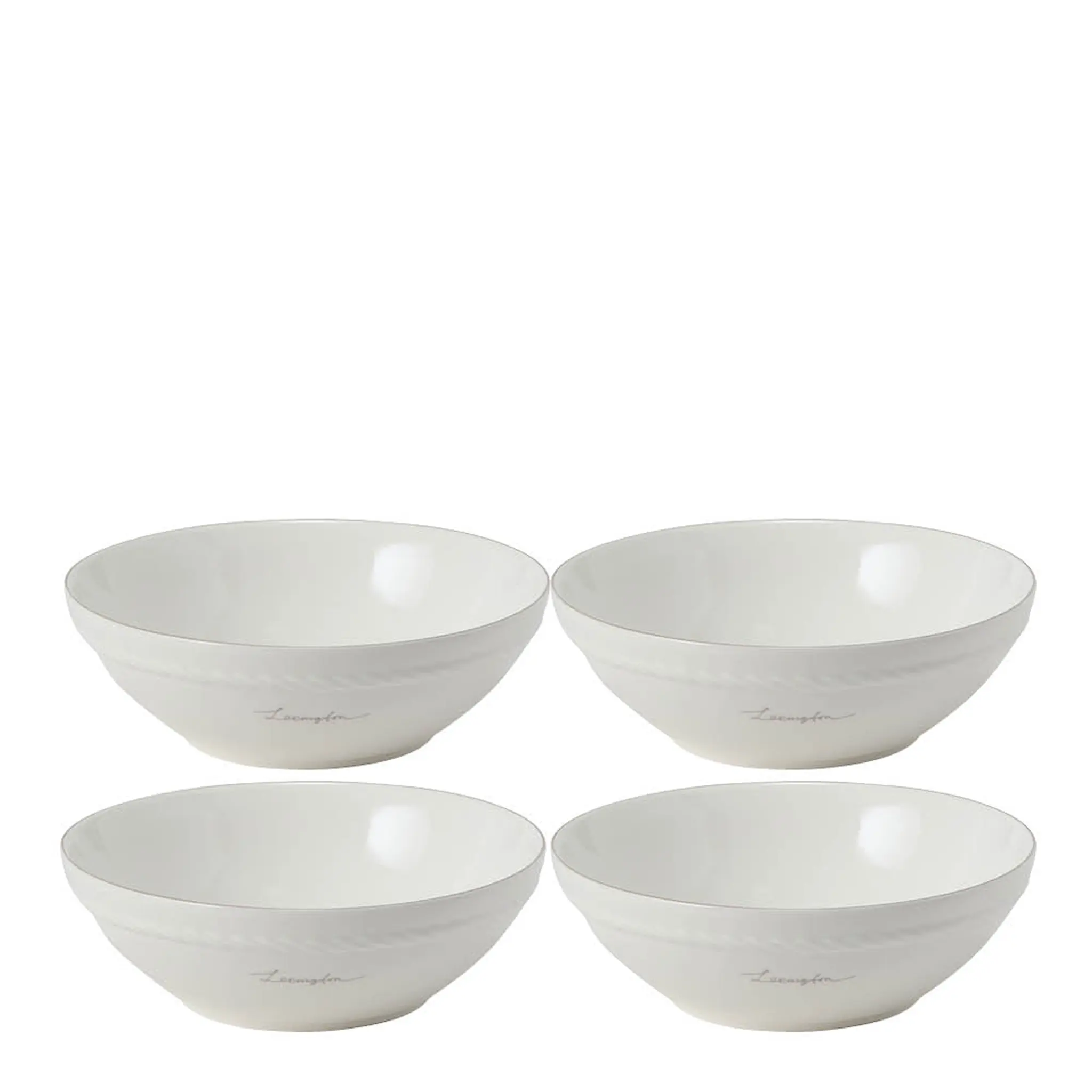 Lexington Icons skål 15,5 cm 4-pack vit/beige