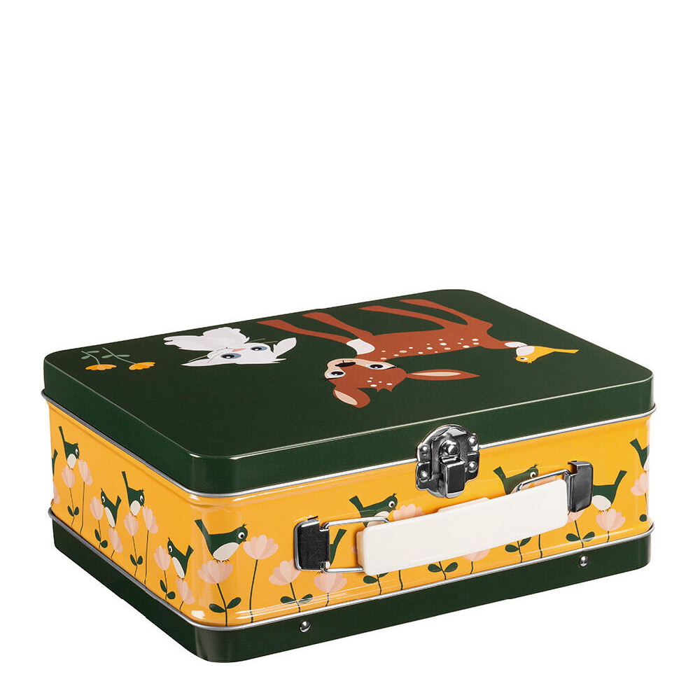 Blafre Rådyr og kanin koffertboks 19x16 cm grønn