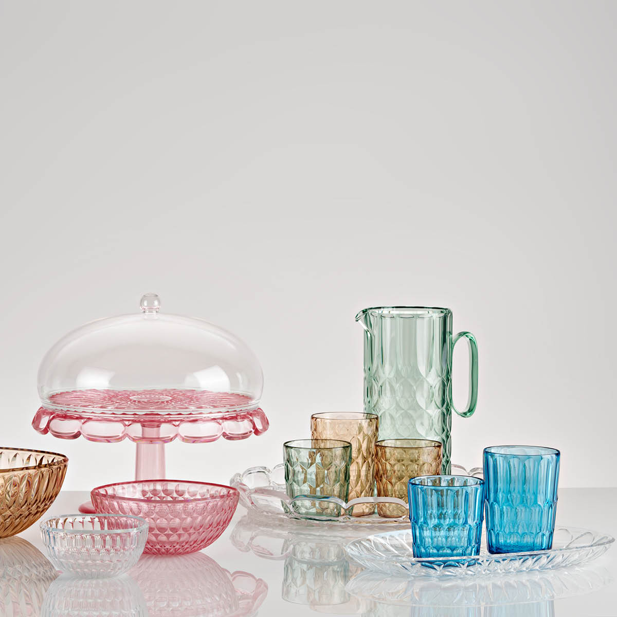 Guzzini Vanity tumbler hög 48 cl bioplast Mönster 2 Sea blue