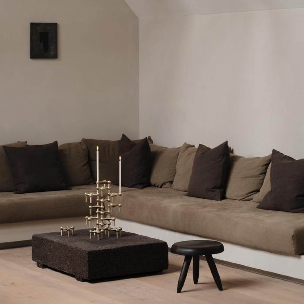 Stoff Nagel Nagel kynttilänjalka 6,9 cm 3 kpl harjattu messinki