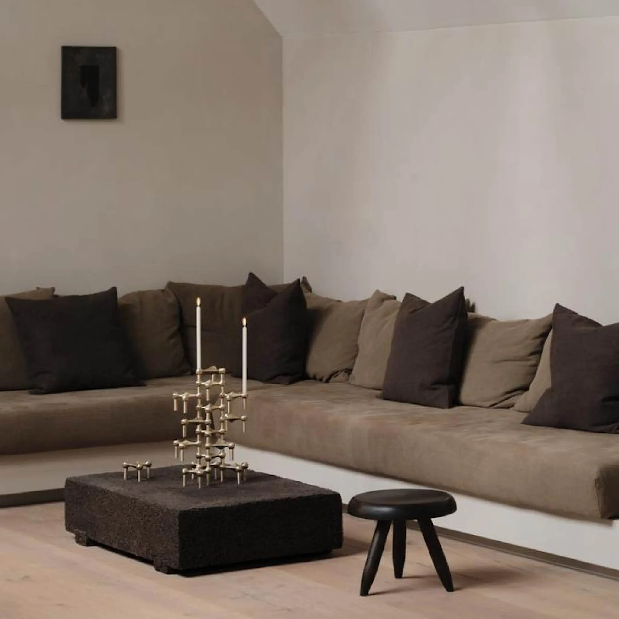 Stoff Nagel Nagel kynttilänjalka 6,9 cm 3 kpl harjattu messinki