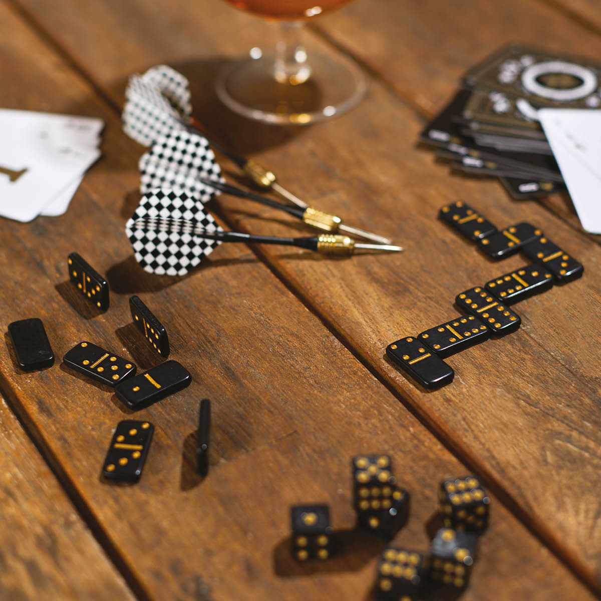 Gentlemen's Hardware Barspel i plåtask svart/blå