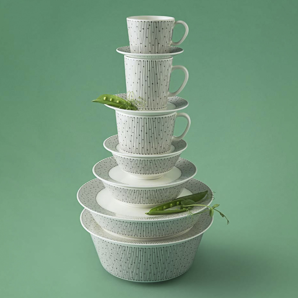 Arabia Mainio Sarastus Skål 13 cm Vit/Svart