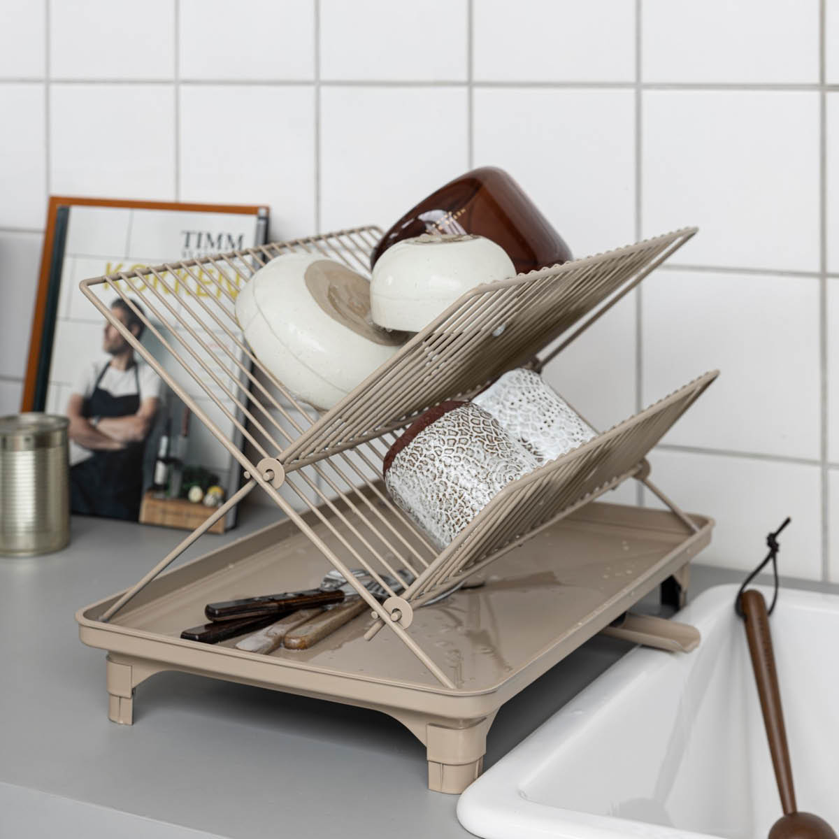 Mette Ditmer Dry-it diskställ 42x29x32 cm sand