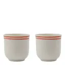 Bistro mugg 30 cl 2-pack röd/vit