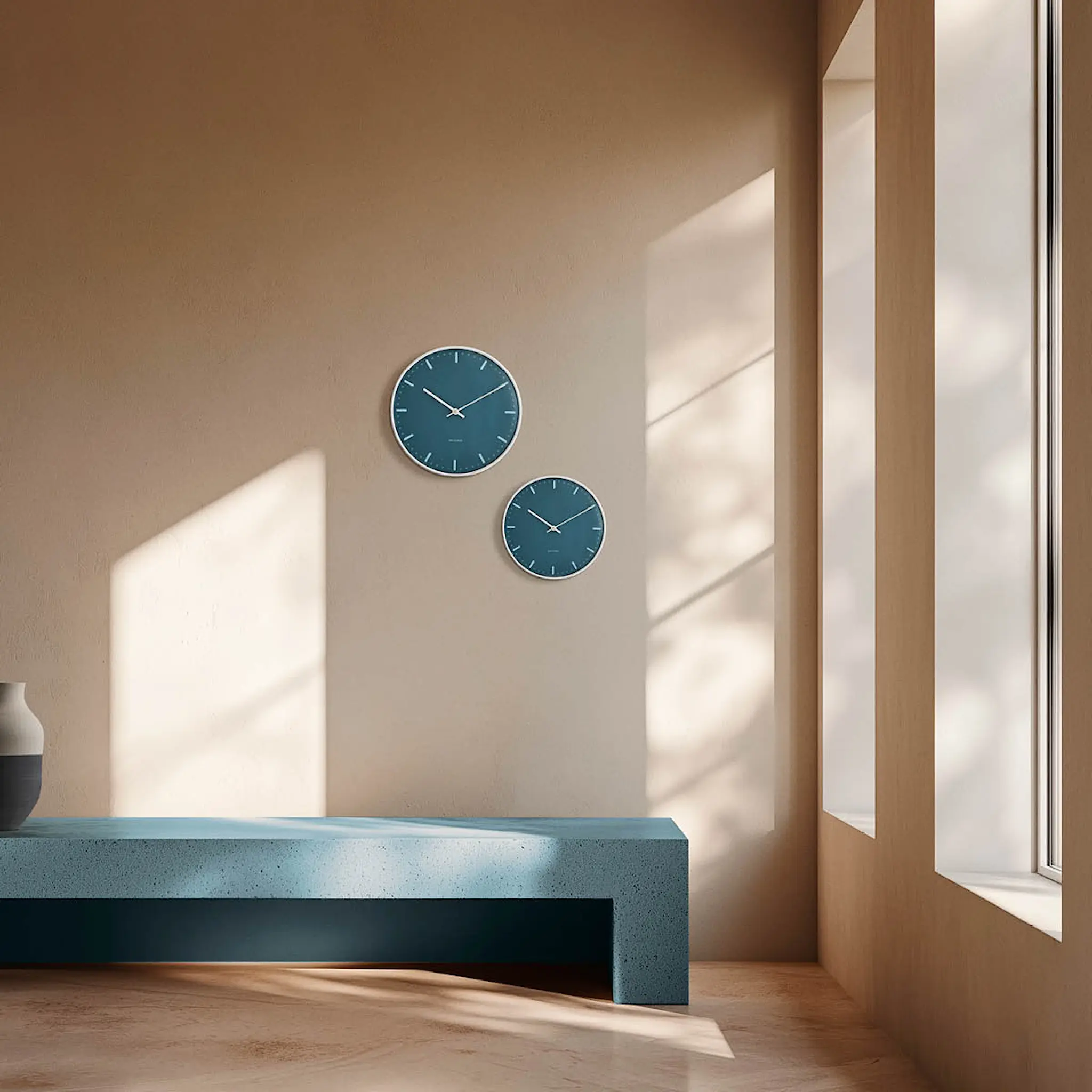 Arne Jacobsen City Hall Seinäkello 29 cm Sininen