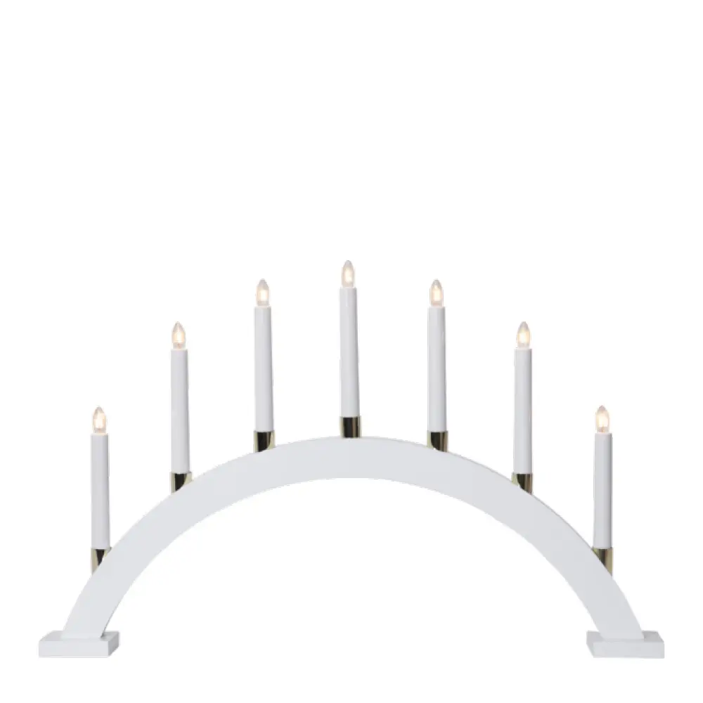 Gillian Sähkökynttelikkö 7 lamppua Valkoinen