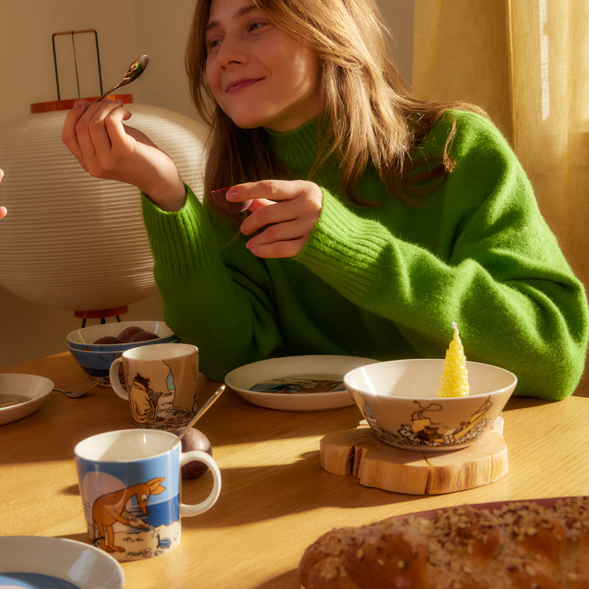 Moomin Arabia Frokostbolle 15 cm Bisamrotta beige