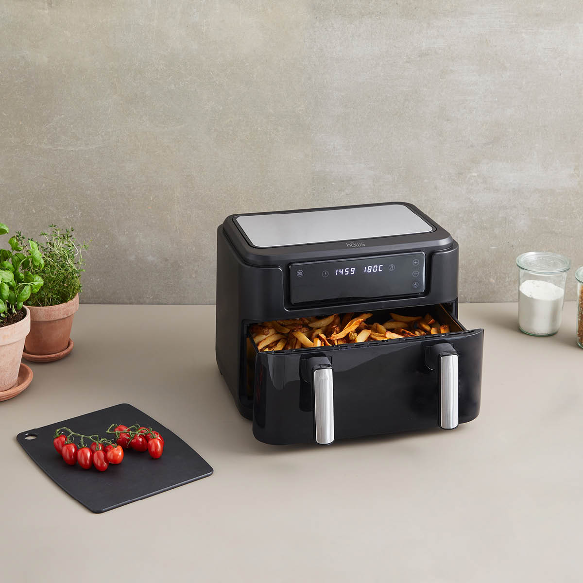 Haws Airfryer 10 L 2400W med skillevegg og belegg