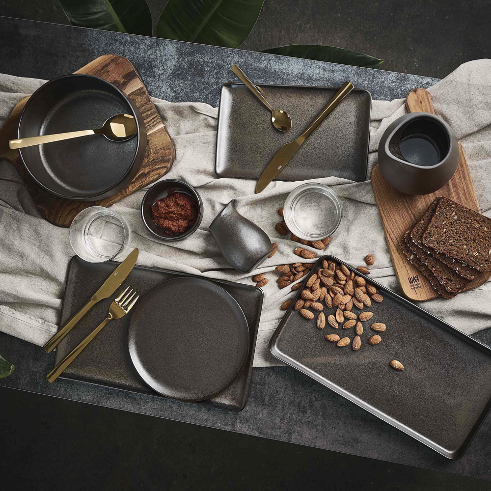 Aida Raw Tallrik rektangulär 31,5x20 cm Brun Metallic