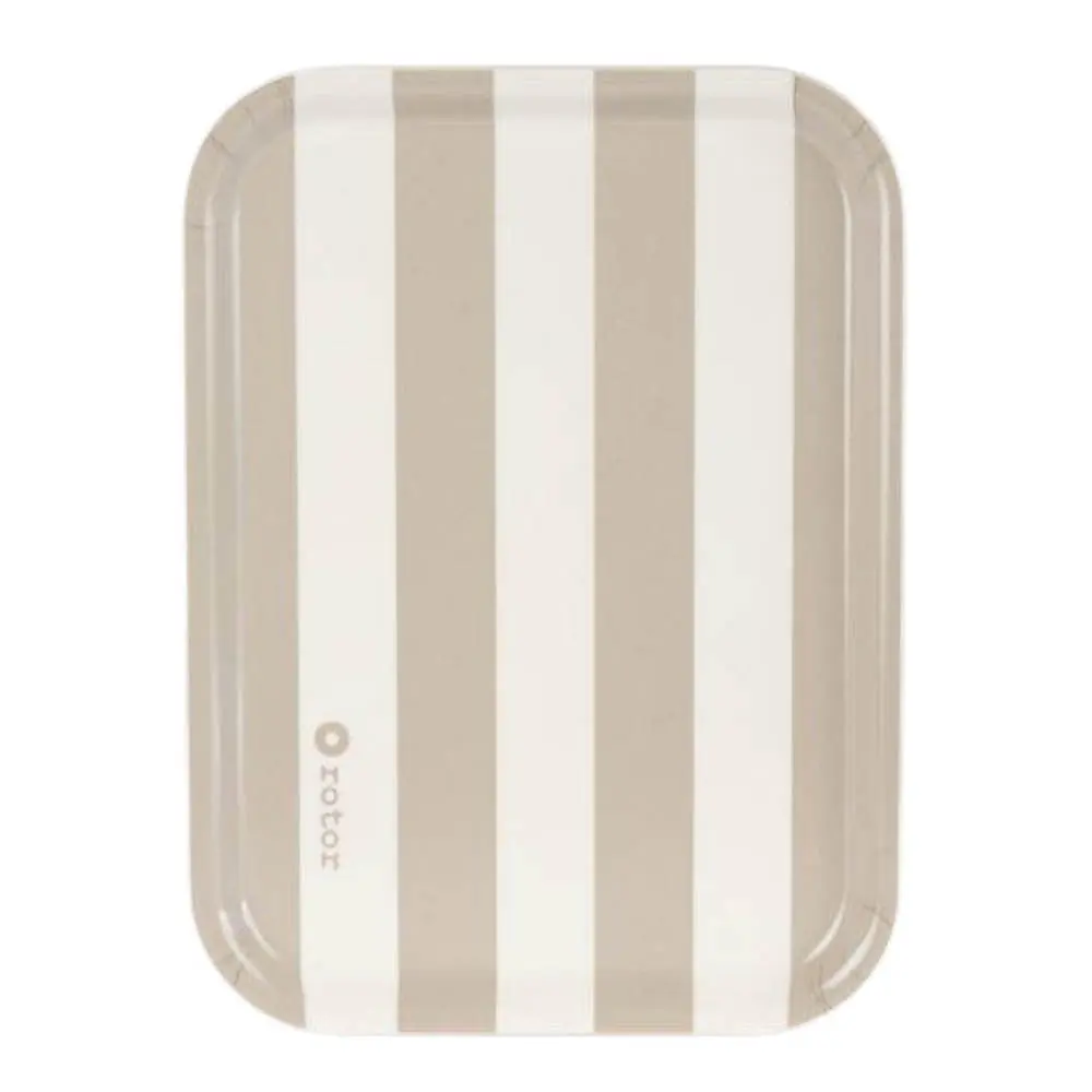Stripes Tarjotin 27x30 cm Valkoinen/Beige