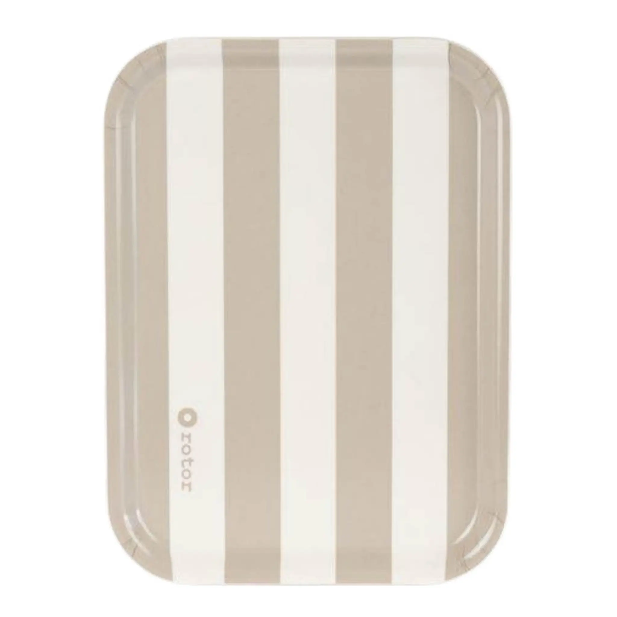 Rotor Design Stripes Tarjotin 27x30 cm Valkoinen/Beige
